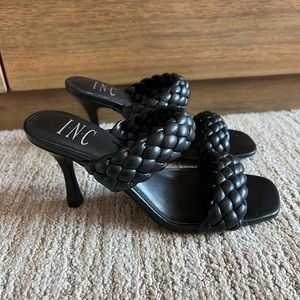 INC Black Woven Sandals!